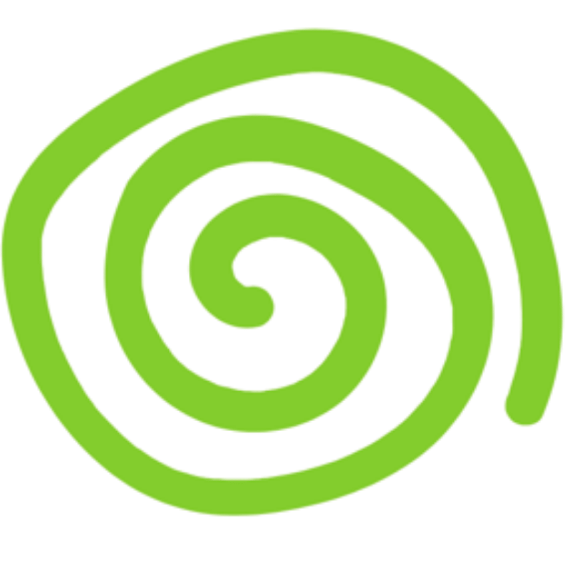 Green spiral design element