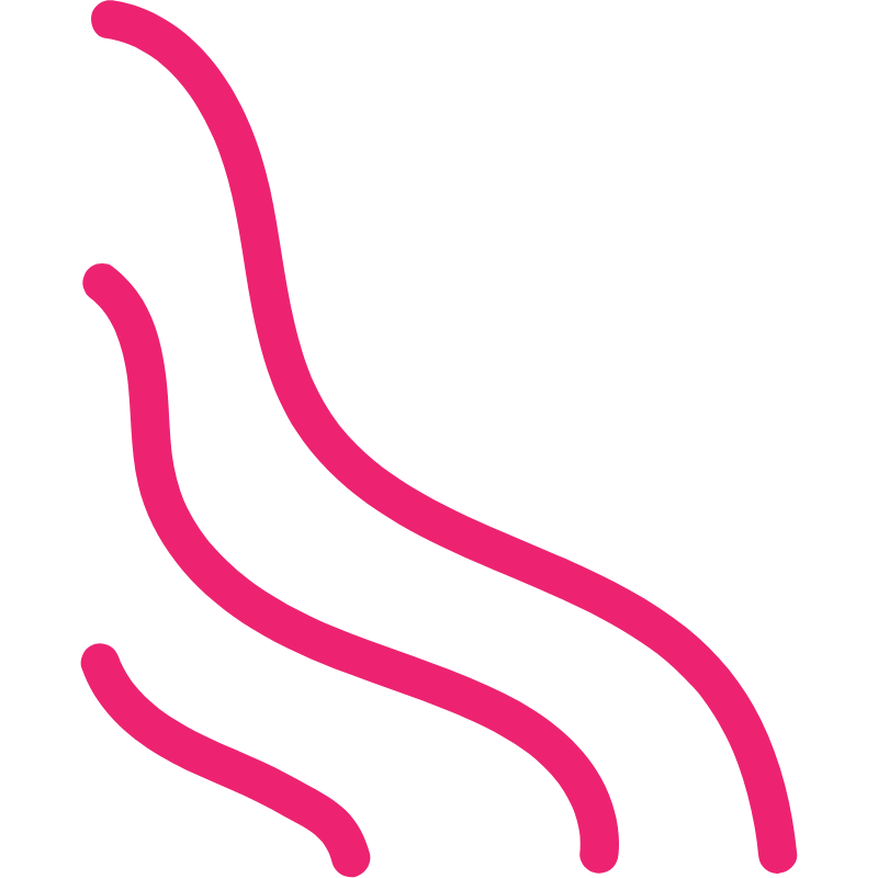 Pink curved motion lines design element